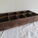 Box with vintage carpentry compartments