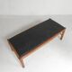 Vintage oak coffee table with a slate top in an oak frame, 1960s.