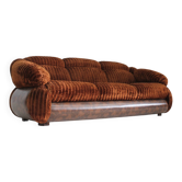 Vintage Italian 3 seater sofa velvet 1970s