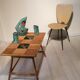 Vallauris rattan coffee table 50/60s