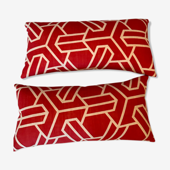 Pair of "Red of the Rhine" cushions