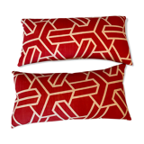 Pair of "Red of the Rhine" cushions
