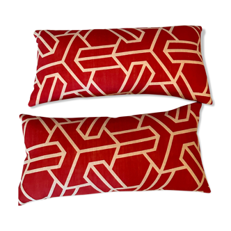 Pair of "Red of the Rhine" cushions