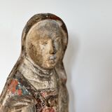 Saint Anne teaching in polychrome wood 16th century