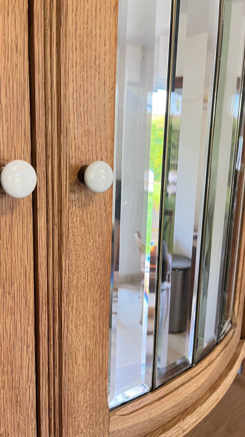 Beveled mirror dresser