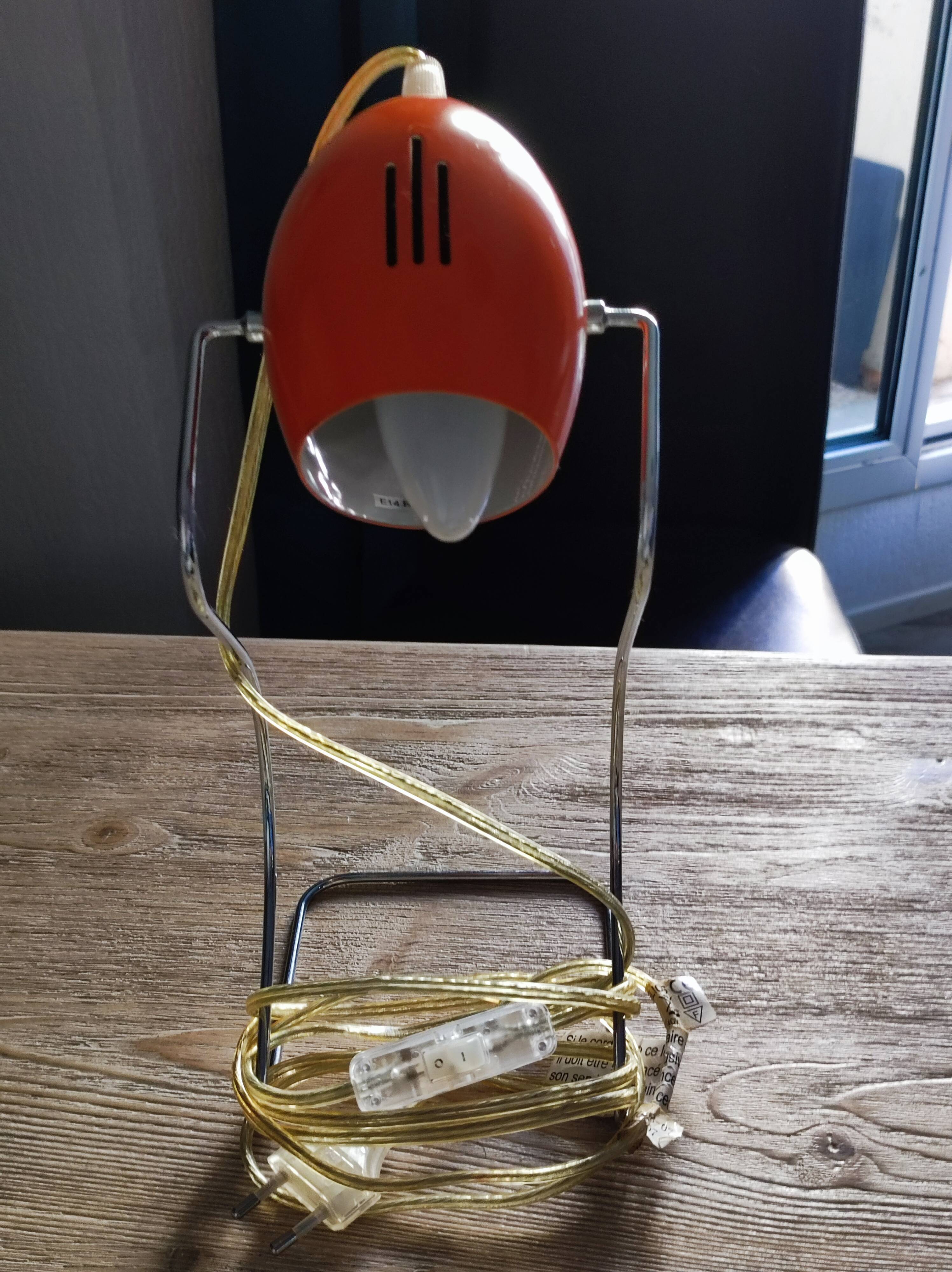 Orange metal lamp