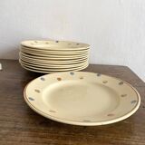 Assiettes plates  anciennes  à pois Sarreguemines