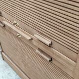 Old notary furniture double shutter solid oak raw