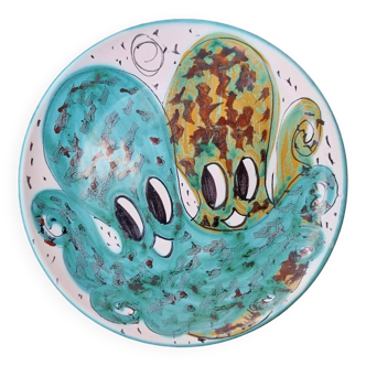 Ceramic art plate signed CORRAO