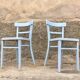 Pair of wooden chairs troquet