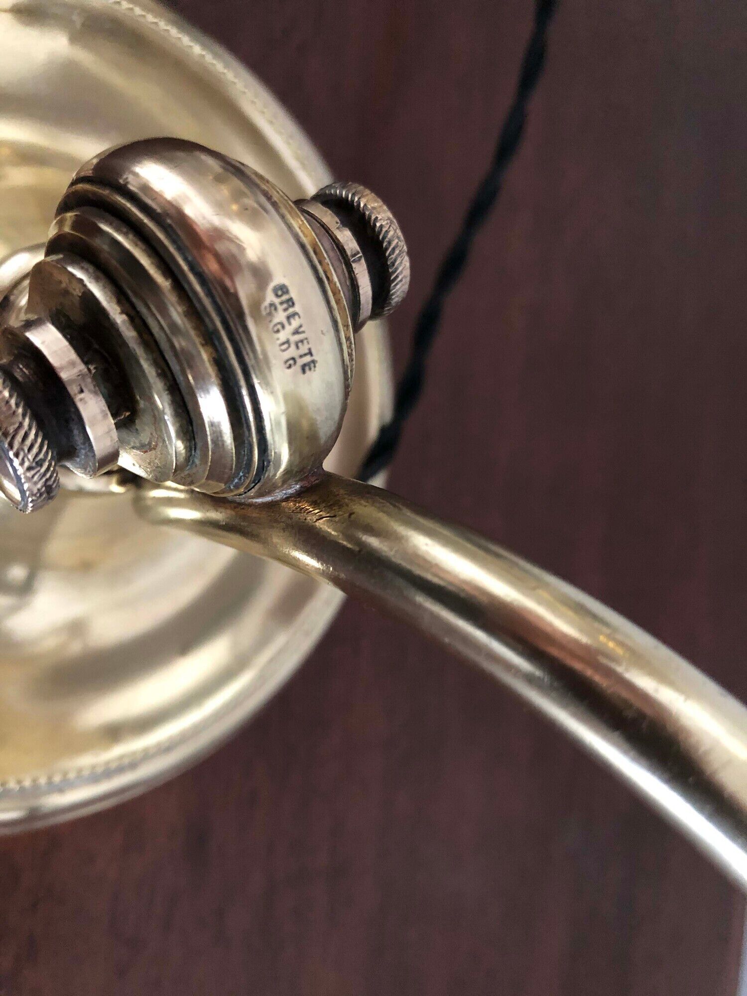 Articulated desk lamp called notary or brass banker 1900 - 1930