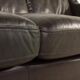 Vintage black leather sofa by Mogens Hansen, Deanmark 1970s