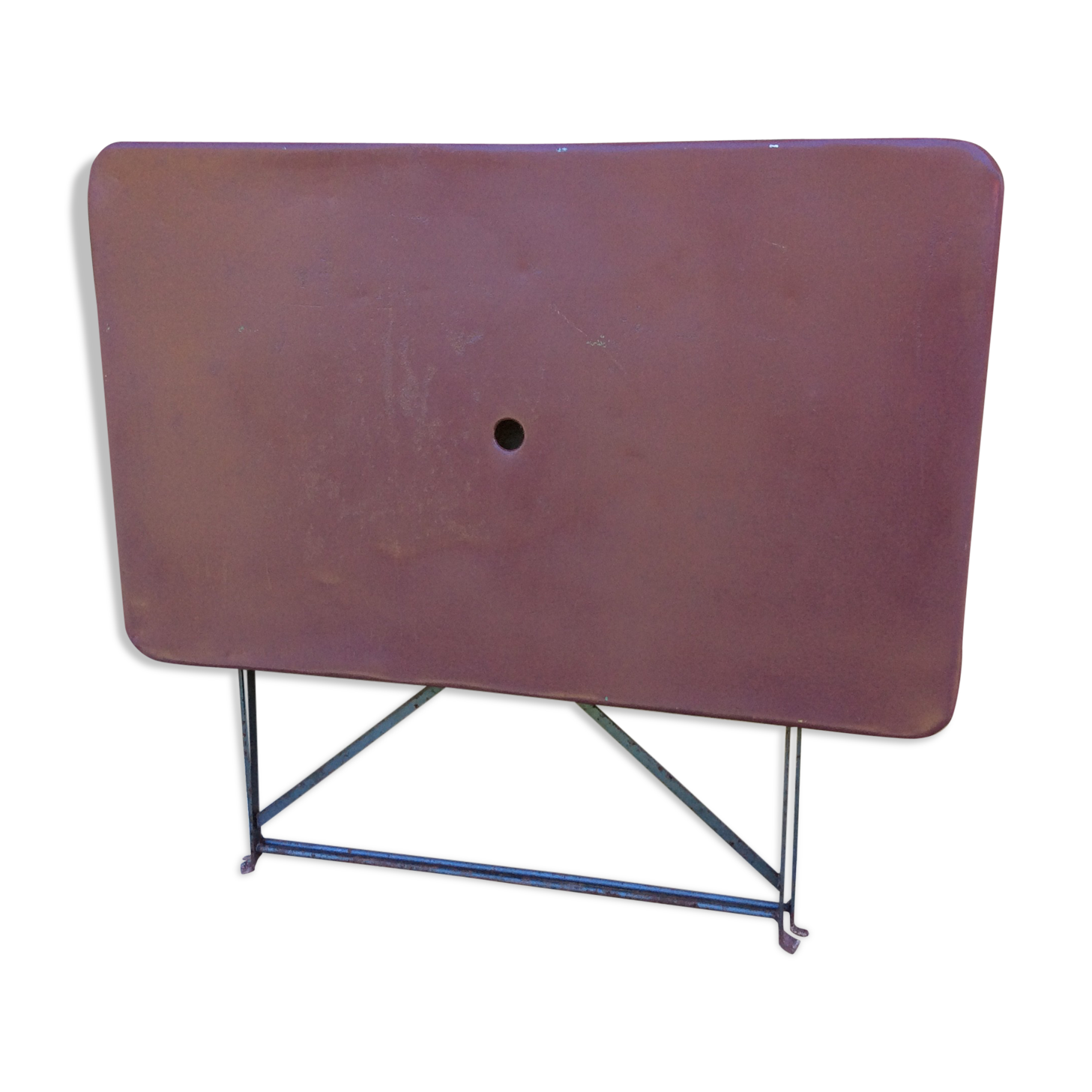 Metal folding garden table