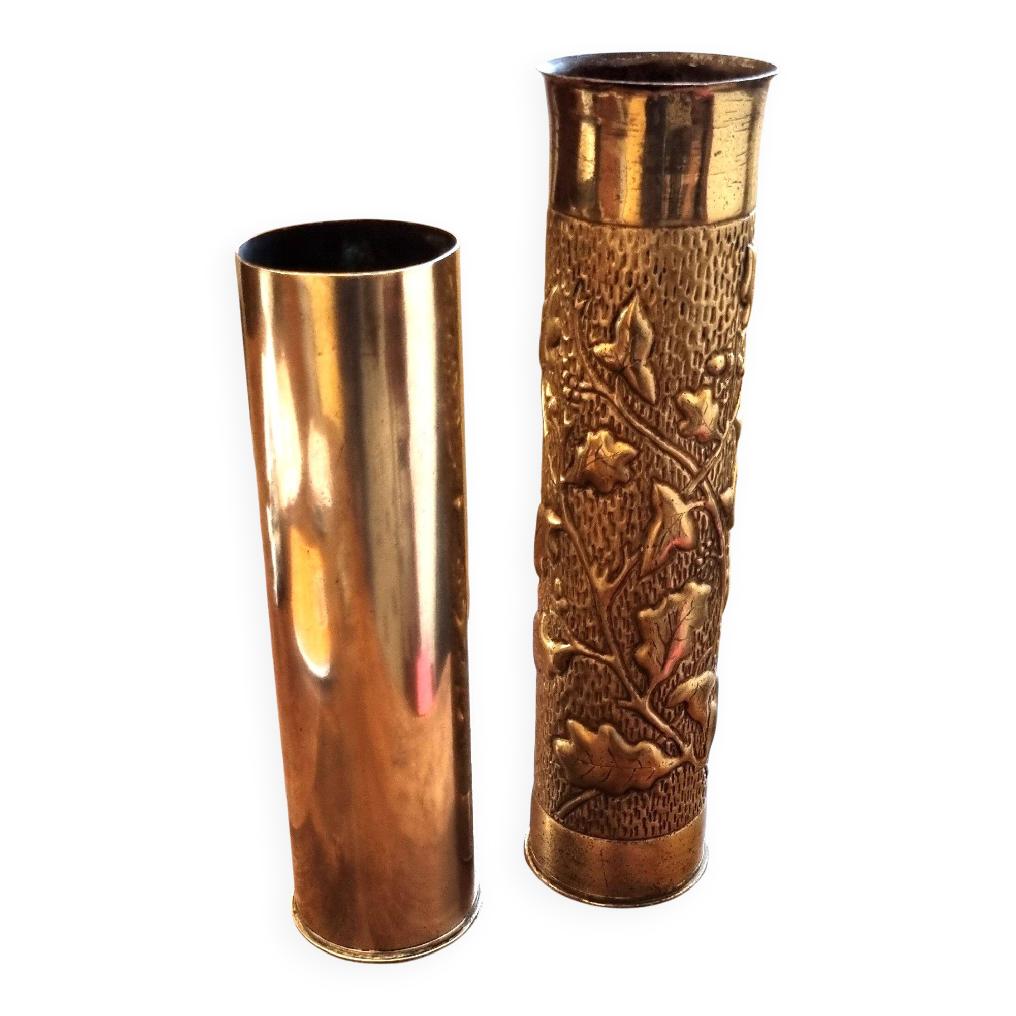 Pair of World War I shell casings – 1914-1918