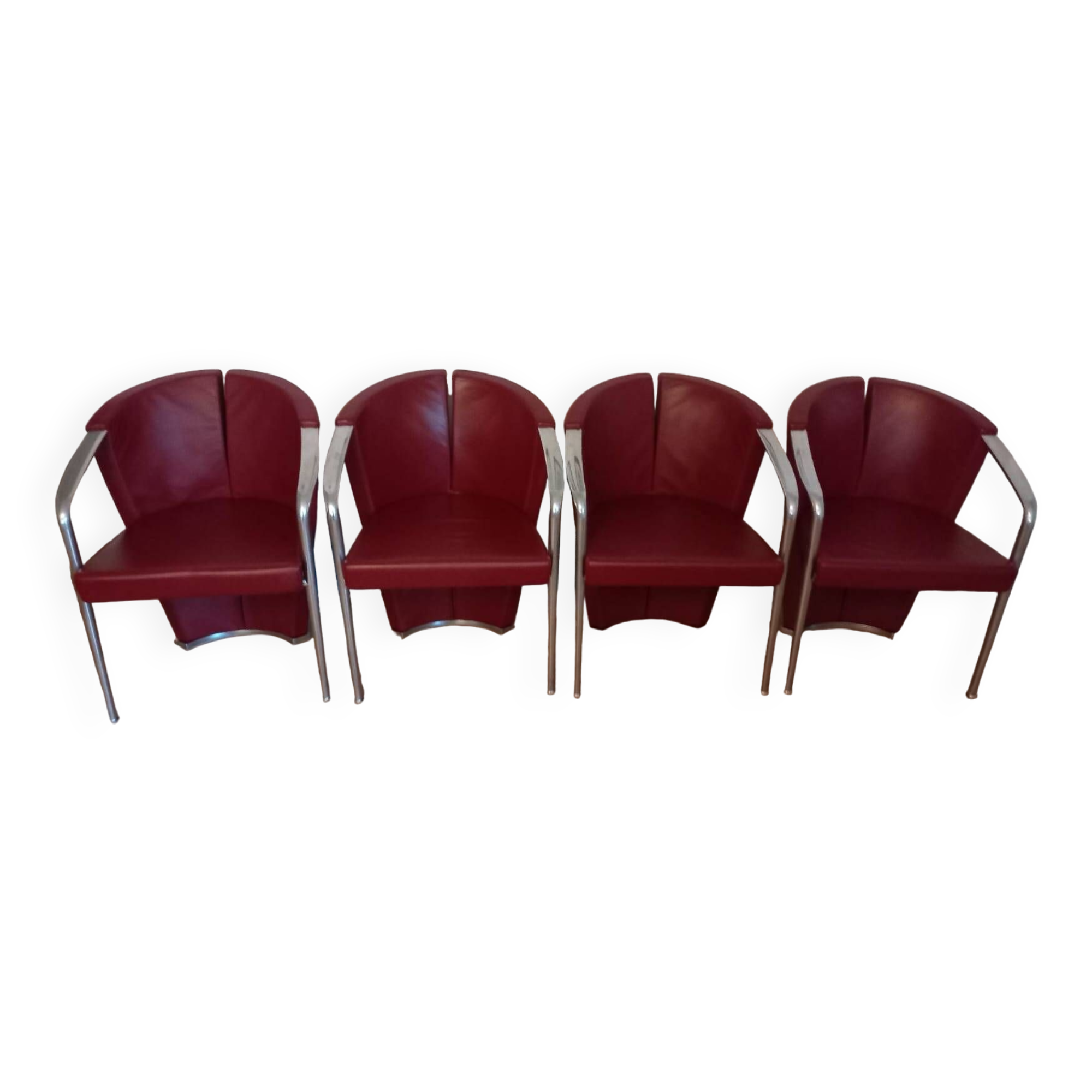 Set of 4 Estel Italian armchairs, designed by Favaretto & Partners