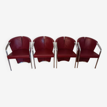 Set of 4 Estel Italian armchairs, designed by Favaretto & Partners