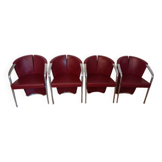 Set of 4 Estel Italian armchairs, designed by Favaretto & Partners