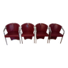 Ensemble de 4 fauteuils italiens Estel, conçus par Favaretto & Partners