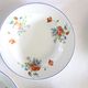 Set of 6 hollow plates of Salins, Poppy pattern, opaceline, vintage