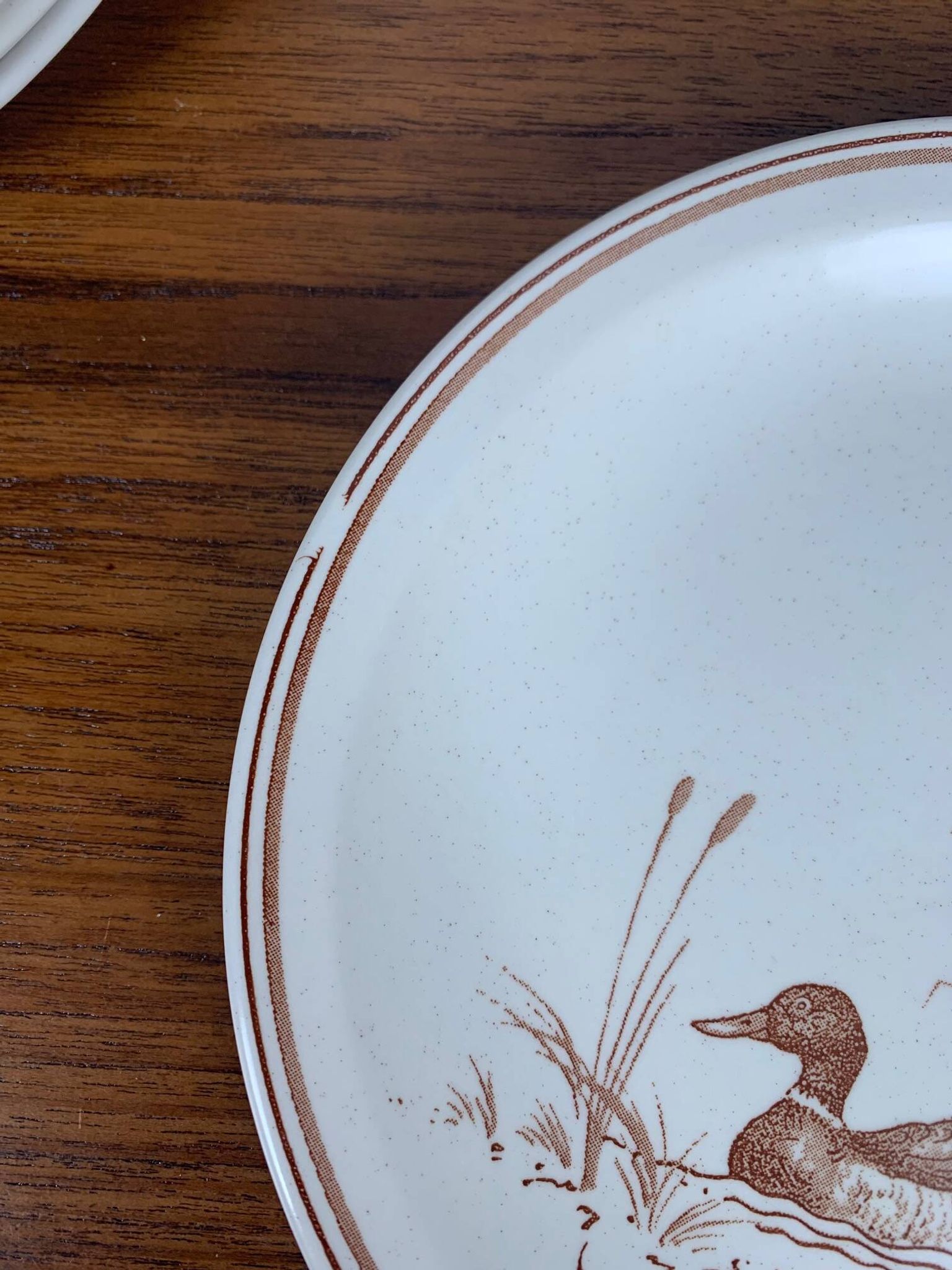 Set of 6 Vintage Churchill England Dessert Plates – Duck Motif