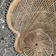 Set of 3 vintage rattan armchairs