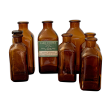 Set of 7 vials of apothecary