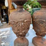 Pair of Cast Iron Fire Pots 1900: Charleville - Mézières