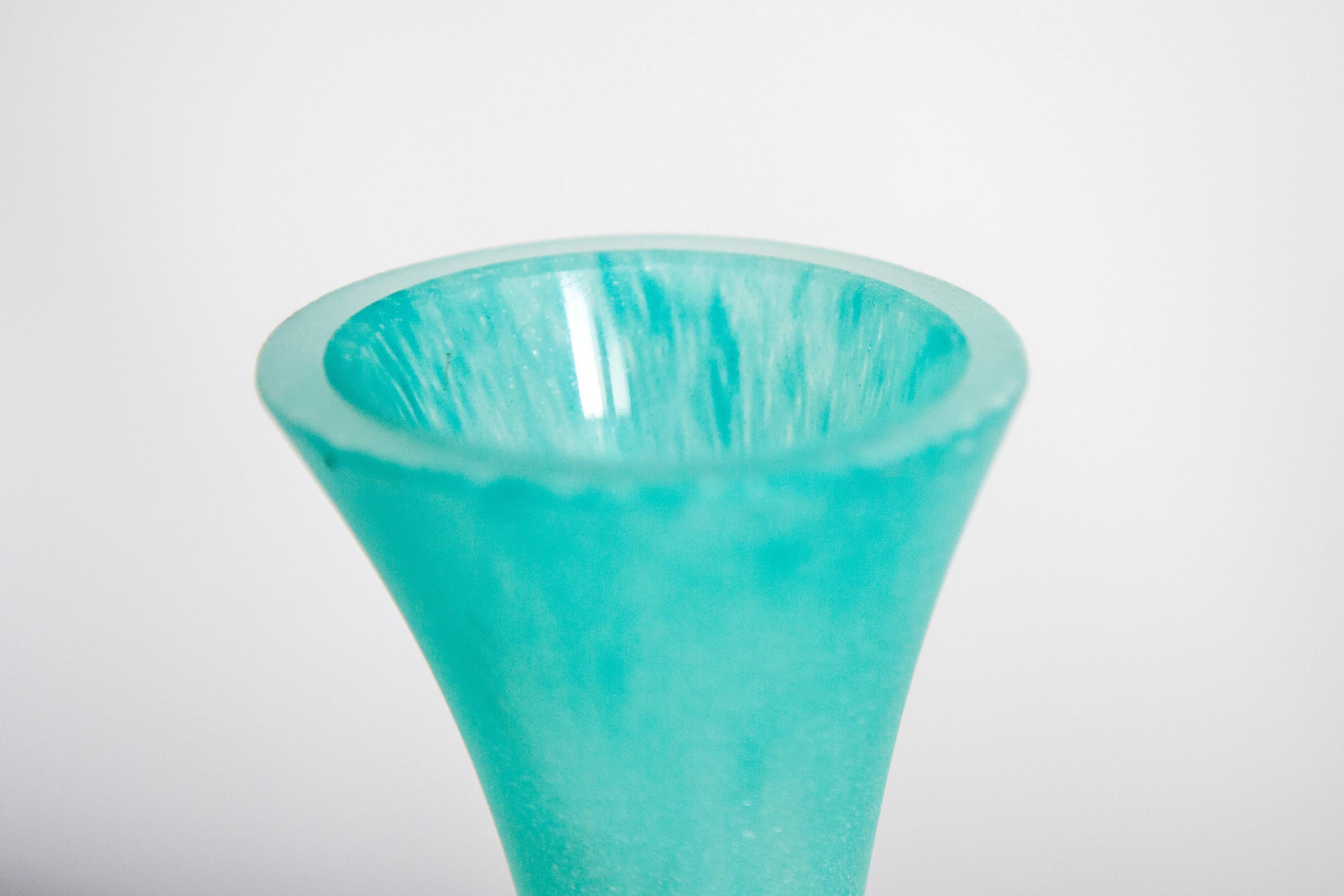 Twisted green vase from the mid-century.