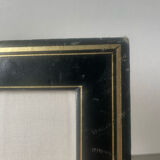 Antique black leather  with gilding frame measurements 19 cm x 15 cm