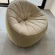 Cinna swivel armchair ottoman model - new condition - alcantara and fabric