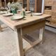Solid oak table with 2 drawers