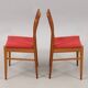 Pair of teak and fabric chairs, 1960 Sweden