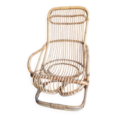 Fauteuil en rotin vintage