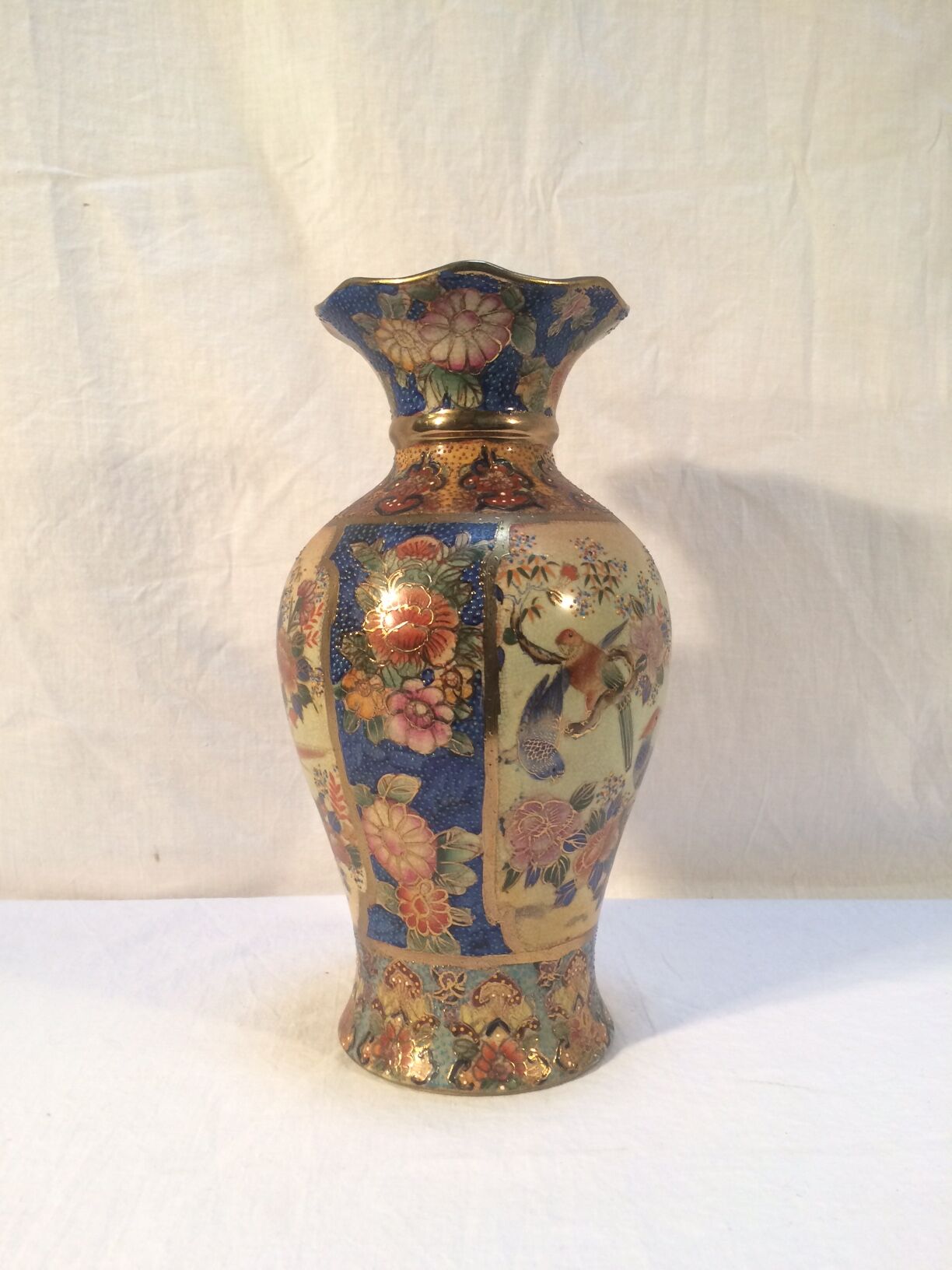 Japanese Satsuma porcelain vase - 30 cm