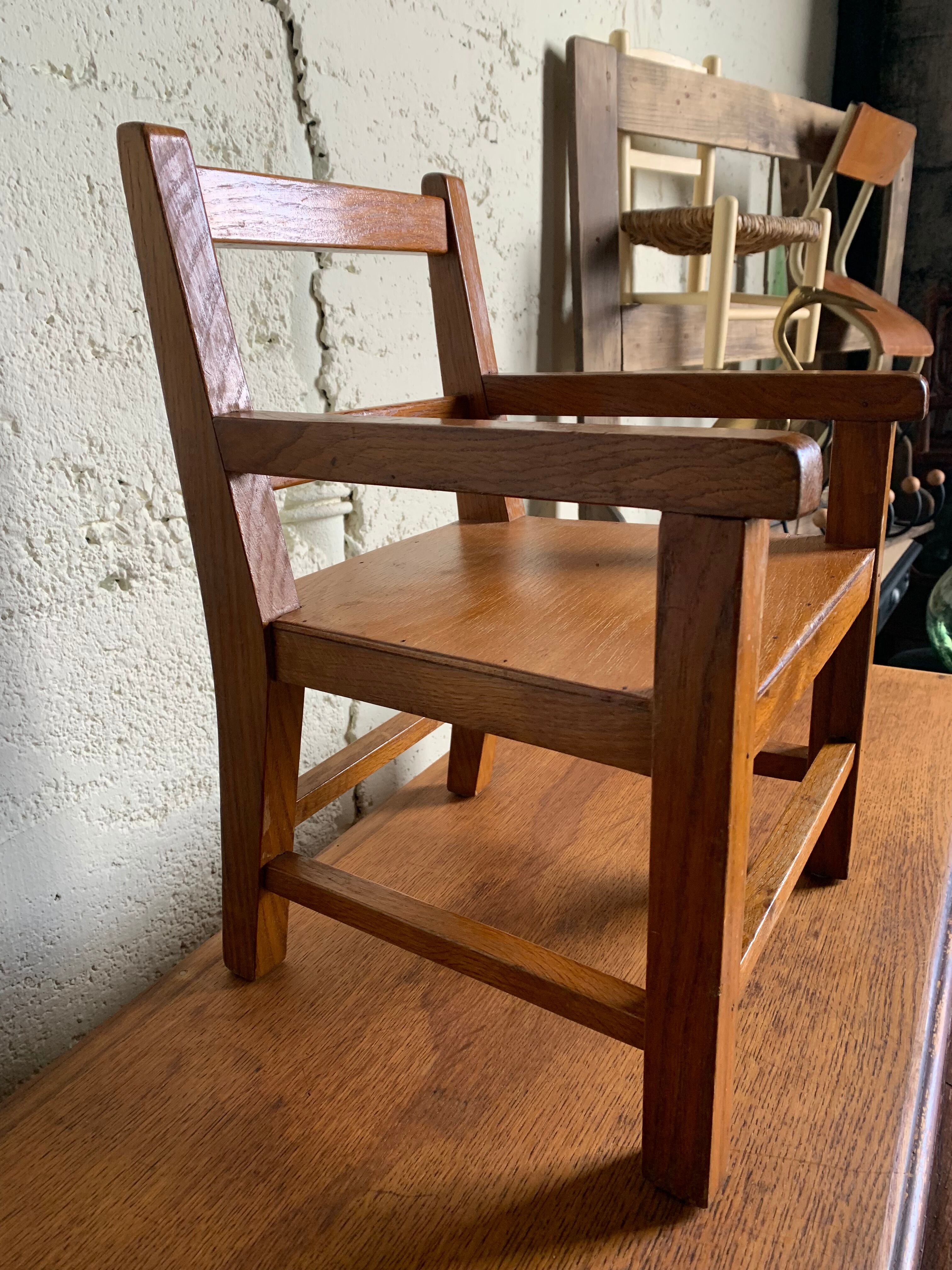 Wooden children's chair from the 50