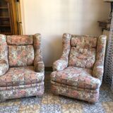 Paire de fauteuils en tissus