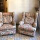 Paire de fauteuils en tissus