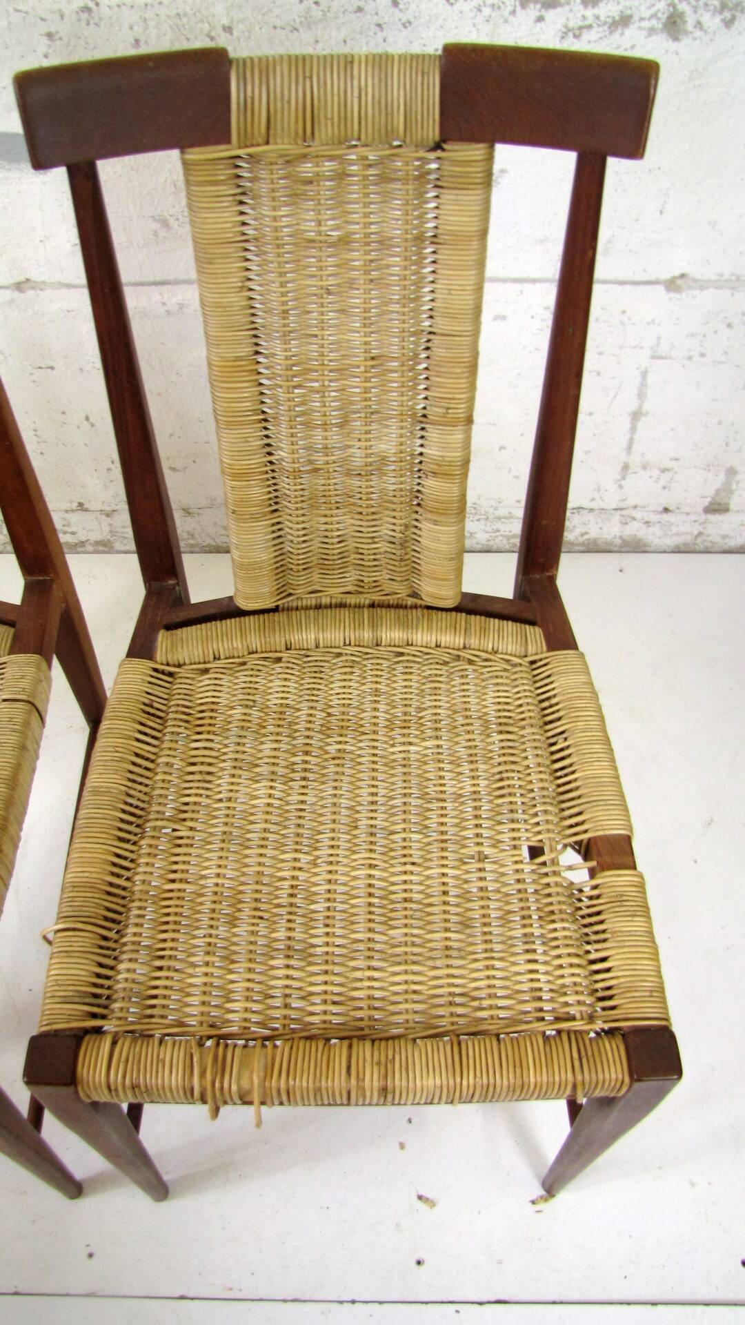 A pair of chairs by rudolf frank for lucas schnaidt, germany 1962