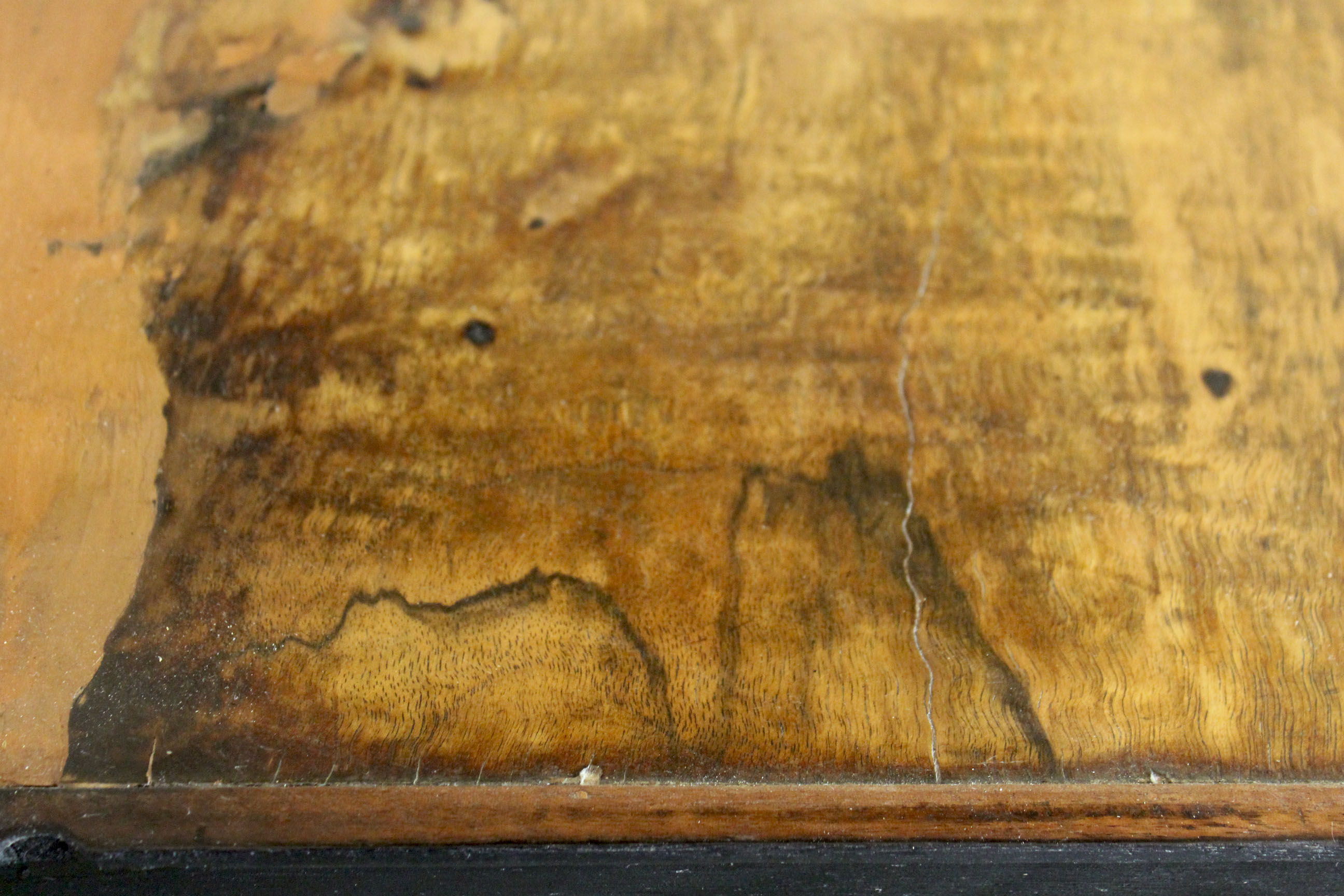 Consolle art déco des années 1930 avec dessus en marbre