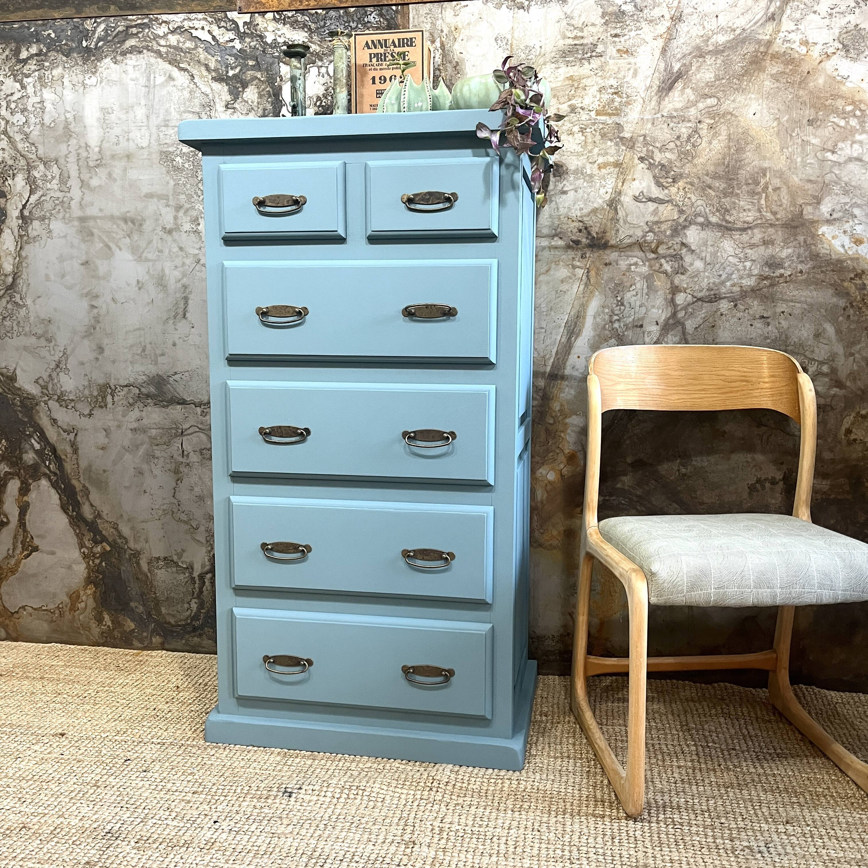 Nordic blue chest of drawers