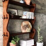 Brutalist shelf with dowels in solid oak