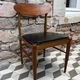 1960s Scandinavian chair in black vinyl