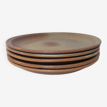 5 plates stoneware Sarreguemines, 1970