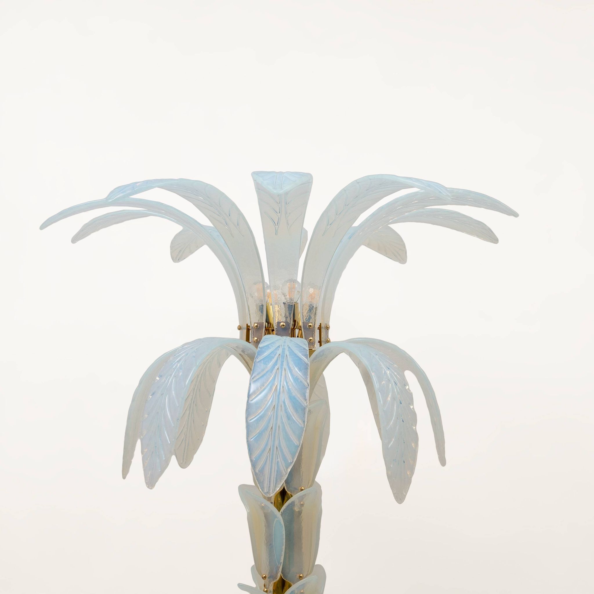 Iridescent Murano Glass Palm Tree Floor Lamp