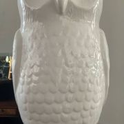 Vintage glazed ceramic owl umbrella stand