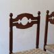 2 chaises rustiques vintage en bois tourné, années 70