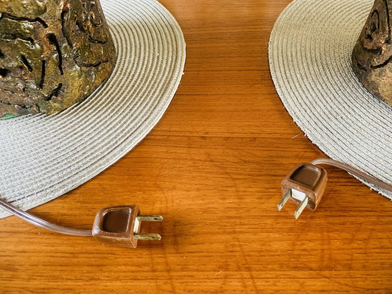 Pair of Brutalist table lamps by Irv Bramberg, 1960s