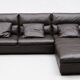 Rochebobois leather corner sofa
