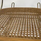Vintage rocking chair brass bentwood design 1970s