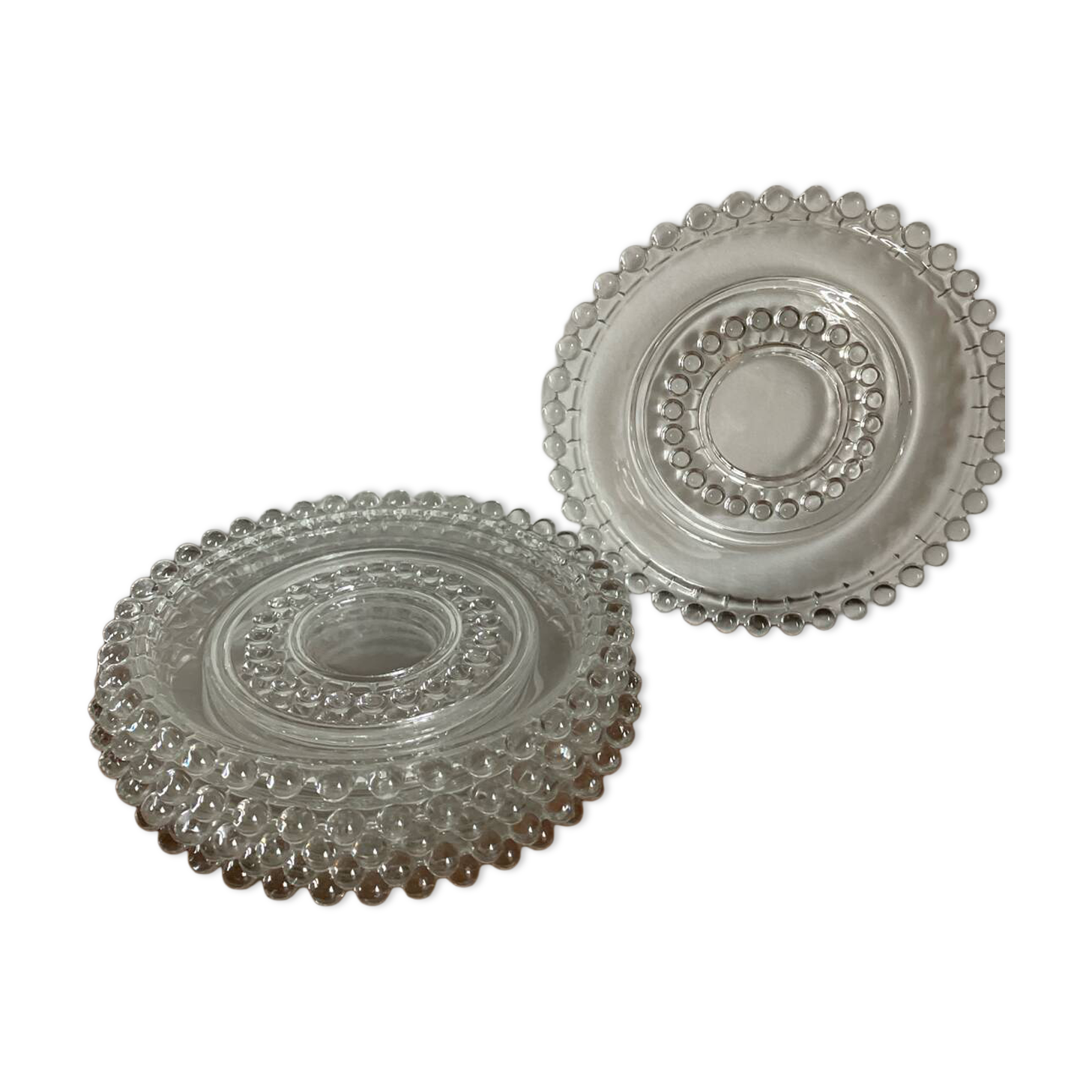 6 glass dessert plates